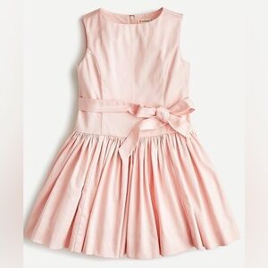 Crewcuts Girls' tie-waist dress cotton pink 7 bow belt